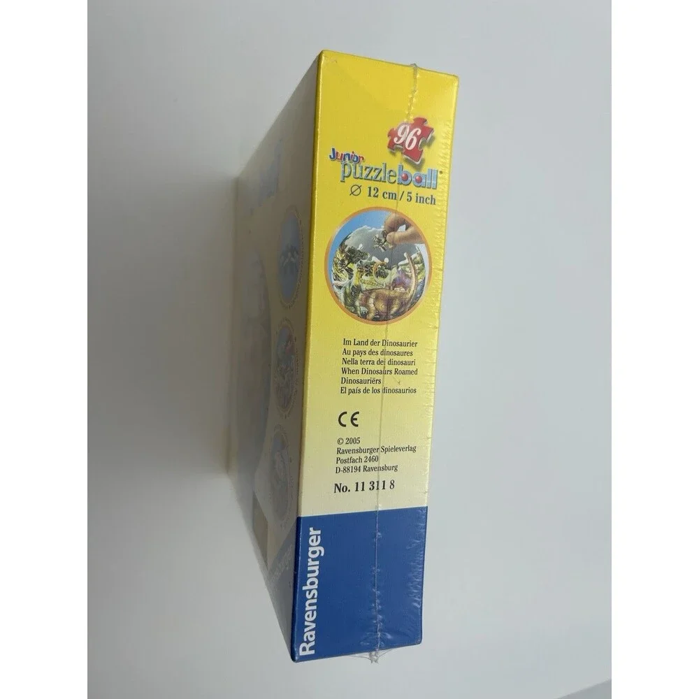 Junior Puzzleball  Ravensburger  Dinosaur 96 Piece 5” 3D Puzzle Globe New